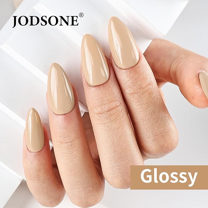 JODSONE 16.5ml Flesh Color Gel Polish U V Soak Off Nail Lacquer for Professional Manicures at Home Light Nude Nail Color for French Natural Nail Art Designs