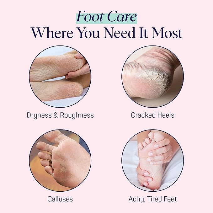 SpaLife Moisturizing Foot Sockies | Foot Mask for Dry Cracked Feet Intensive Repair Treatment | Tea Tree Oil Softening Booties | Callus Remover Alternative | Self Care Gifts for Women | 8 Pack