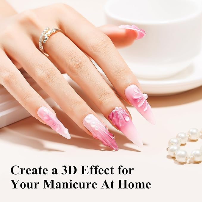 3D Nail Gel, Water Drop Gel Nail Polish Clear Sculpting Gel for Nail Art, Water Droplet Rain Drop Effect, for Design, Carving, Painting, Rhinestone Glue, Soak Off Manicure DIY Home 12ML