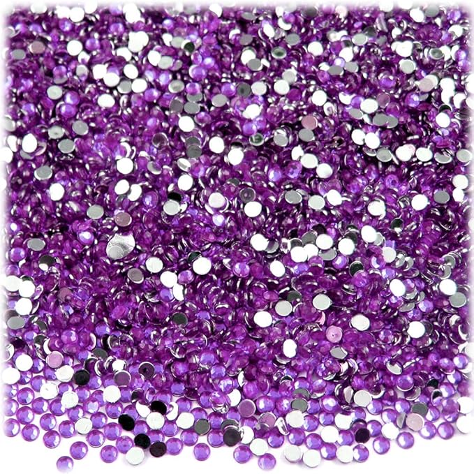 The Crafts Outlet 5,000pc Rhinestones Round 2mm Tiny for Nails - Pastel Assortment