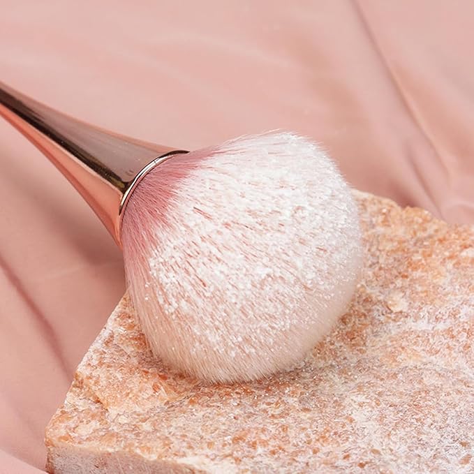 Rose Gold Nail Art Dust Powder Remover Brush, Nail Art Dust Cleaner Brush, Soft Cleaner Brush for Makeup, Nail Dust Brush for Acrylic Nails Manicure Brush for Women Birthday Gifts
