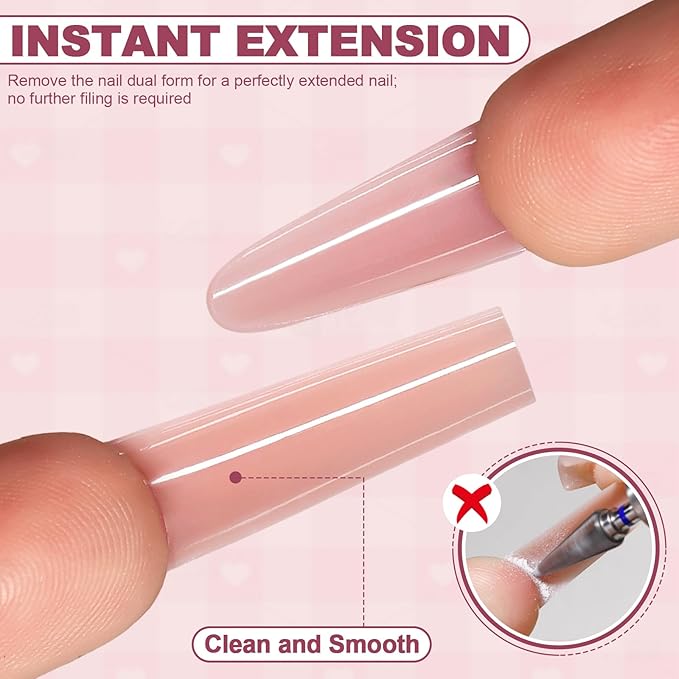 240 PCS Sandwich Nail Dual Forms, Nail Extension Kit for Beginner & Professional, 14 Sizes Dual Form for Polygel and Builder Gel, Salon and Home DIY Nail Art Tools (Oval)