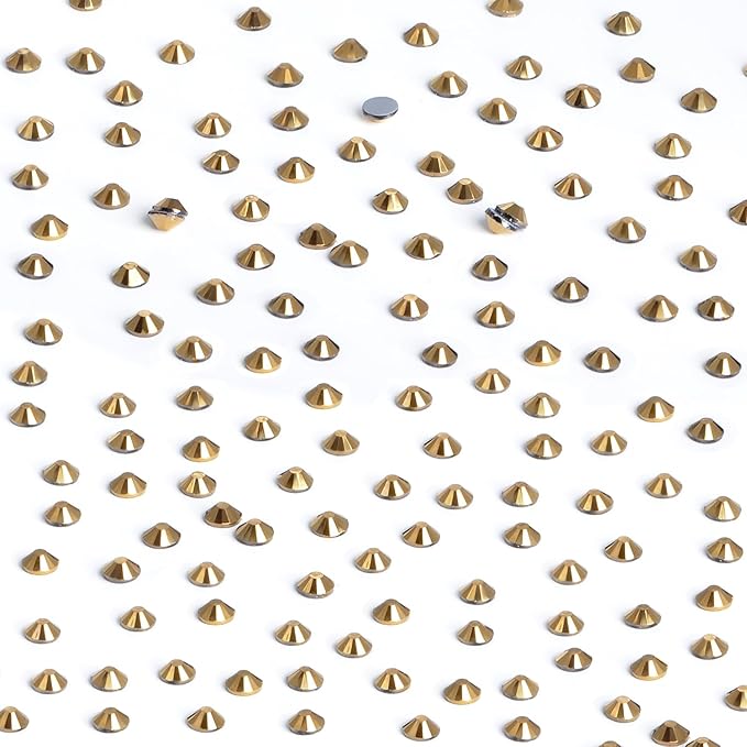 NCB 2880pcs Hotfix Rhinestone Setter, Hot Fix Applicator Tool Bedazzler Kit with Rhinestones, Kit, Hot Fixed Wand for Clothes Clothing Fabric Crafts (Aurum, SS10 2.8mm)