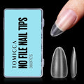 TOMICCA Medium Almond Nail Tips 15 Sizes 360pcs Full Cover Almond Fake Nails Soft Pre Shaped Gel Tips Acrylic Full Matte For Nail Extensions Home Diy Nail Salon
