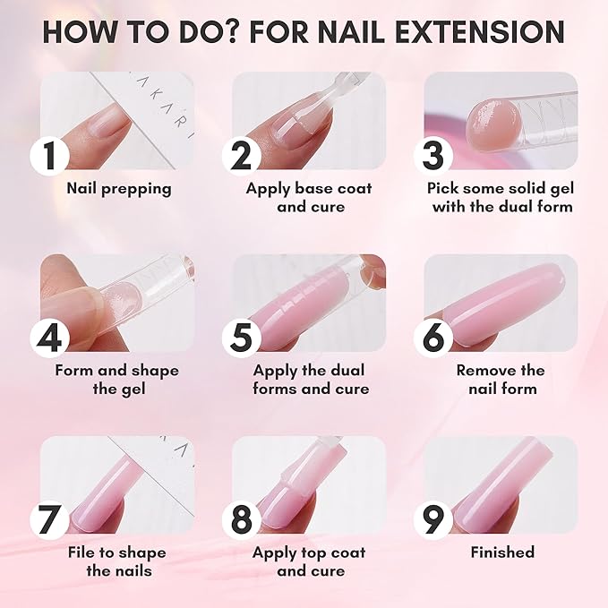 Makartt 3D Sculpting Gel: 3D Gel Nail Art Non-Sticky Carving, Multi-Functional Solid Gels Builder for Nails Starter Kit, Clear Nude Pink 4 Colors for Extension, Molding Hard Gels DIY Manicure