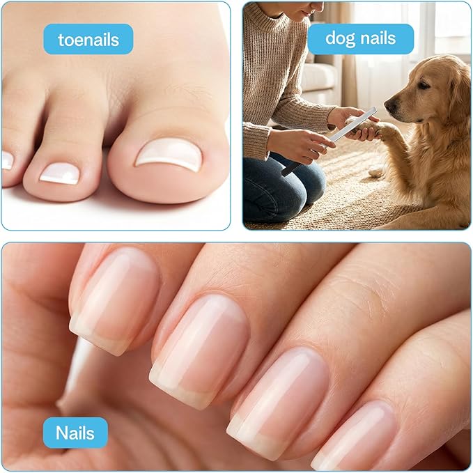 2 Pcs Toe Nail Files for Thick Nails, Dog NailFile Board Stainless Steel Coarse Nailfile Nail Care Tool for Men, Women, Dogs