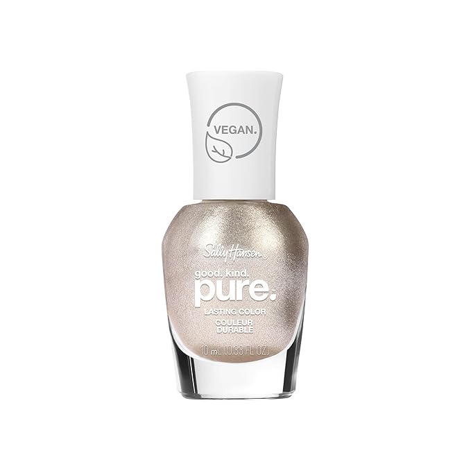 Sally Hansen Good. Kind. Pure. Nail Polish | Plant-Based, Vegan, 16-Free Formula | Shimmer, Glossy | 111 Gilded Serenade | Metallic Gold Nail Color