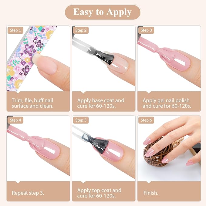 VANREESA 24 Colors Gel Nail Polish Kit with U V Light 42 Pcs Gel Polish Nail Kit Glossy & Matte Top Coat Complete Nail Kit with Manicure Tools Gifts for Women