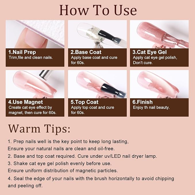 Major Dijit Cat Eye Gel Nail Polish 15ml Moonlight Glass Smoothie Cateye Soak Off U V LED Magnetic Shimmer Velvet Gel Nail Polish Nail Art Manicure Salon DIY Home (C12)