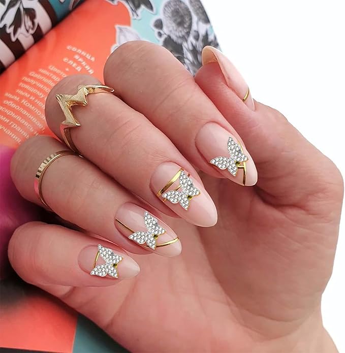15 Pcs Rotating Nail Charms Nail Art Rotating Charm Rings Jewelry Rotat Tools DIY Crafting Jewelry Accessories Charm Display Tool 3D Nails Fancy Decorations for Women Crafting Nails Art Design
