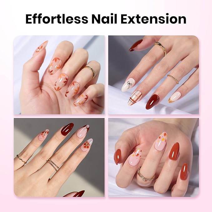Beetles Tipex Lite Apex Nail Tips, Almond Medium,512pcs 16 Sizes,Pre-Building Pre-Etched Acrylic Nail Tips