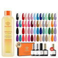modelones 32 PCS Gel Nail Polish Set with 240 ML Gel Nail Polish Remover