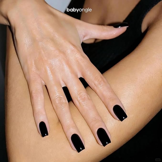 Black Nail Polish, 14 ML Quick Dry Nail Polish for Nail Art DIY Manicure at Home, Chip Resistant Nail Lacquer for Nail Art Varnish, Long Lasting, BOG136