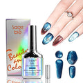 Cat Eye Gel Nail Polish with Magnet Stick, 15ml Holographic Magnetic Gel for DIY Nail Art, Long-Lasting & Safe Formula, Sapphire Swift