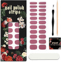 Nail Polish Strips (No UV Lamp Needed) - 22 Pcs Salon Quality Gel Nail Stickers - Long Lasting Wraps (Drama Queen Jam Pink)