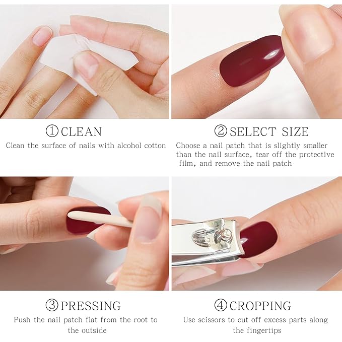 JMEOWIO Gel Nail Stickers Glitter White Solid Color Semi Cured Gel Nail Strips Wraps UV/LED Nail Supplies Nail Art Design Decoration Accessories