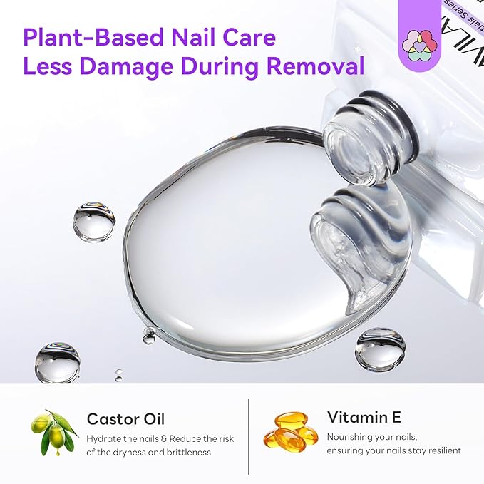 SAVILAND Essentials Dip Nail Remover Kit: 2Pcs Dip Powder Removal Gentle Easy Remove Dip Nails With Cuticle Oil Nail File Gel Remover No Soaking Wrapping Home Use 15ml