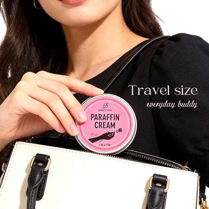 Cold Paraffin Wax Cream for Hands and Feet, Shea Butter Cuticle Balm, Rose Scent Home Spa, No-Heat Moisturizing Mask