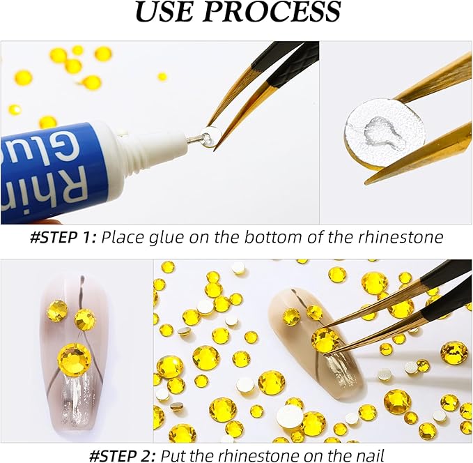 Citrine Flatback Rhinestones, Glass Rhinestones for Nail Art and Craft, Glue Fix, Loose Crystal Gemstones(Yellow, SS30, 288pcs, 6.4-6.6mm)