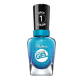 Sally Hansen Miracle Gel Salon Quality Nail Polish | Gel-Like Formula, Two-Step System, No UV Light Needed, Long Lasting | Opaque, Shimmery | 649 Flashionista | Bright Blue Nail Polish