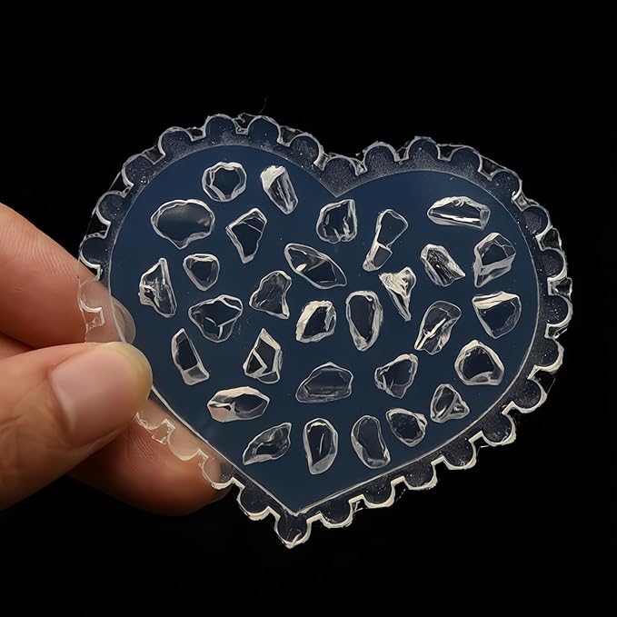 3 Pcs Gems Silicone Nail Art Molds for Women Resin Nail Design