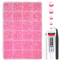 Dark Pink AB Resin Rhinestones w B7000 Glue for Bedazzling Crafting 2mm-6mm Flatback Jelly Stones Diamonds Gems Bedazzler Kit Charms for Nails Face Makeup Tumblers Bottles Crafts Shoes Clothes