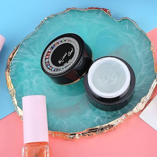 Rhinestone Glue for Nails,Nail Gel Glue,Nail Tools Decoration Accessory Thick Glue Professional Revolutionary for Art Manicure Tips Nails Builder Transparent Modeling