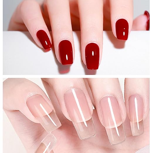 SAVILAND Gel Nail Glue: 6 in 1 Nail Glue for Press on Nails Acrylic Nails Long Lasting Curing Light Needed U V LED Hard Gel Extension for False Nail Tips Manicure Home Women Set