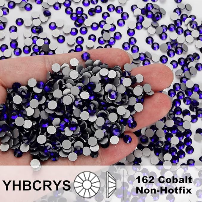 NHFGlitter Cold Fixation Crystal Cristales Non-Hotfix Silver Back Flatback Rhinestones for Bags Shoes Garment Phone DIY Nail Art,162,SS16