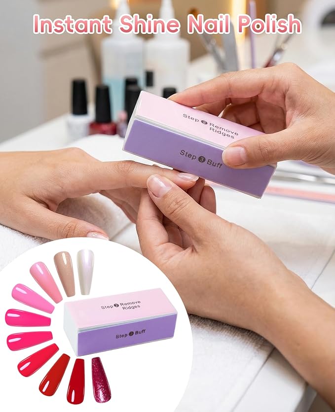 12PCS 4 Sided Nail Buffer Block, Shine Nail Files and Buffers