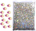 Hisenlee 14400PCS Rhinestone SS3-SS20 Crystal Gems 9 Sizes Wholesale Nail Art Rhinestone Flatback Round Glass Diamond for Crafts (SS4, AB)