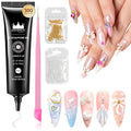 30g Pearl 3d Nail Gel Sculpting Gel No Wipe Craving 5D Embossed 3D Nail for Carving,Molding and Painting Designs,Rhinestone Glue for Gems Decoration