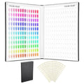 Segbeauty 308 Color Nail Sample Book Organizer, Black Nail Polish Display Book Swatches, Fake Nails Color Swatches with 360 False Tips, Art Salon Gel Nails Polish Display Case Boxes Holder Container