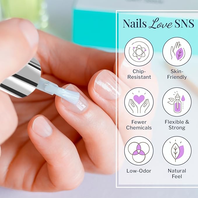 SNS Base Coat Nail Polish for Nail Dip Powder, SenShine EA Bond - Improves Adhesion of Dip Powder Manicure for Oilier Nails - Gel Nail Polish That Supports Nail Health - No UV Lamp Required - 0.5 OZ