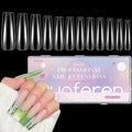 Clear Square Straight Nail Tips, 240PCS XXL Extra Long C Curve Nails Tips, Full Cover Gel Acrylic Tips, Clear Fake Artificial Nails for Nails Extension Coffin Nails Tips