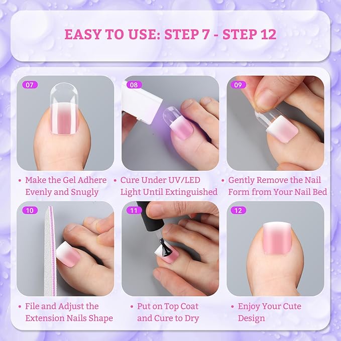 outopen 300pcs Wide Square Toe Nail Forms Clear Toenail Extension Nail Mold Full Cover Nail Art Mold for Toes for Wide Nail Beds Acrylic Extension Nail Forms for Beginners DIY Manicure, 15 Sizes