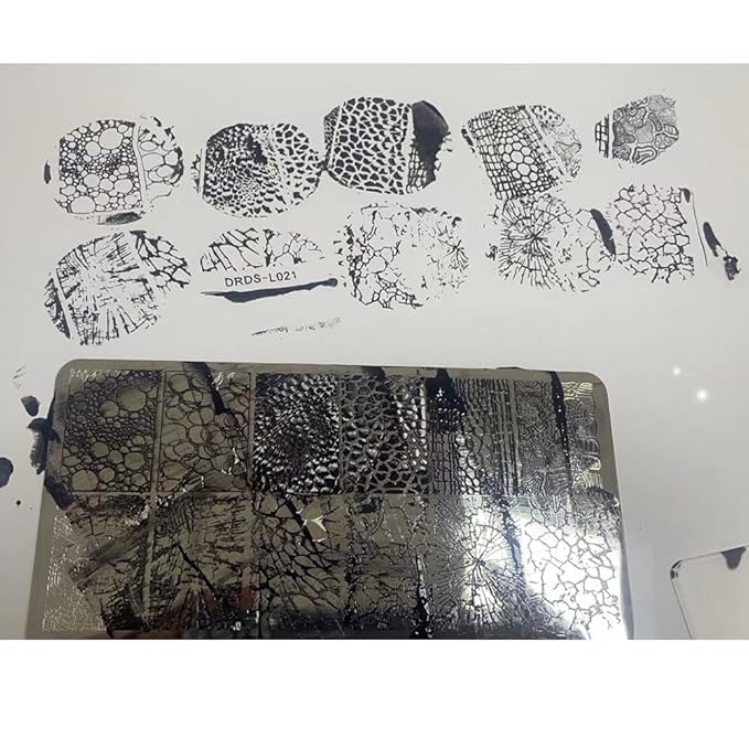 VNC Nail Stamp Plate Set - 13 Pcs Mix Design Stamping Plate + Stamper + Scraper + Case