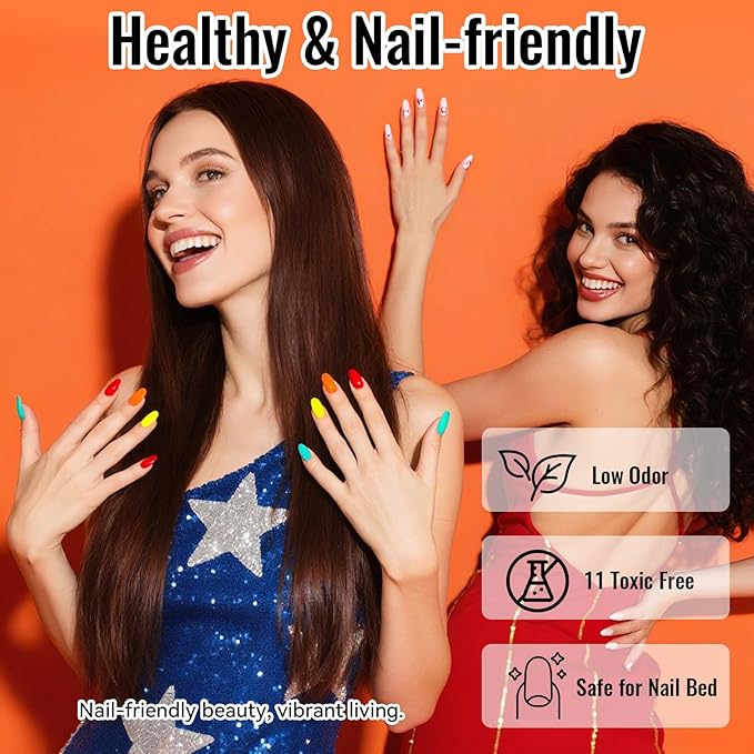 phoenixy Gel Nail Polish Kit with U V Light 74 Pcs Gel Nail Kit 55 Colors Nail Polish Set Complete Nail Set with Base Coat & 4 Effects Top Coat Manicure Tools Christmas Gift for Women