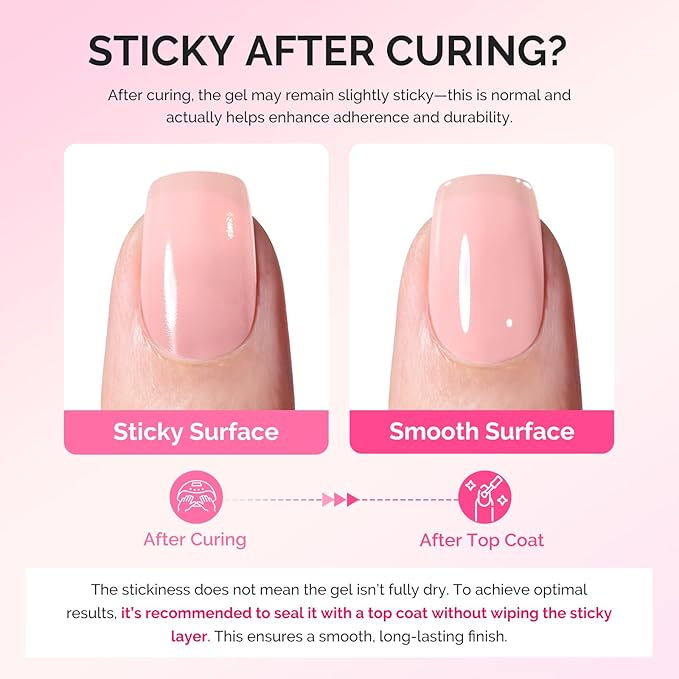 MelodySusie Builder Gel Nail Polish Set, Base Colors Jelly Pink Clear 8 in 1 Nail Thickening Rubber Base Gel Polish,Soak Off UV Extension,Rhinestone Nail Glue in a Bottle Gift for Women 6 Colors