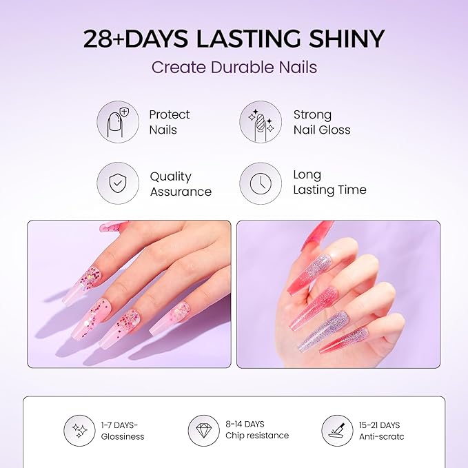 Poly Nail Gel Complete Kit: 12 Colors Poly Nail Gel Kit with U V Light Slip Solution with Base & Top Coat Extension Full Kit for Beginners DIY at Home or Professional Salon