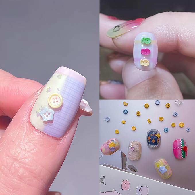 3D Buttons Gel Nail Art Mold Silicone Tools Nails Button Small Model Resin Buckle Molds for Accessories Supplies