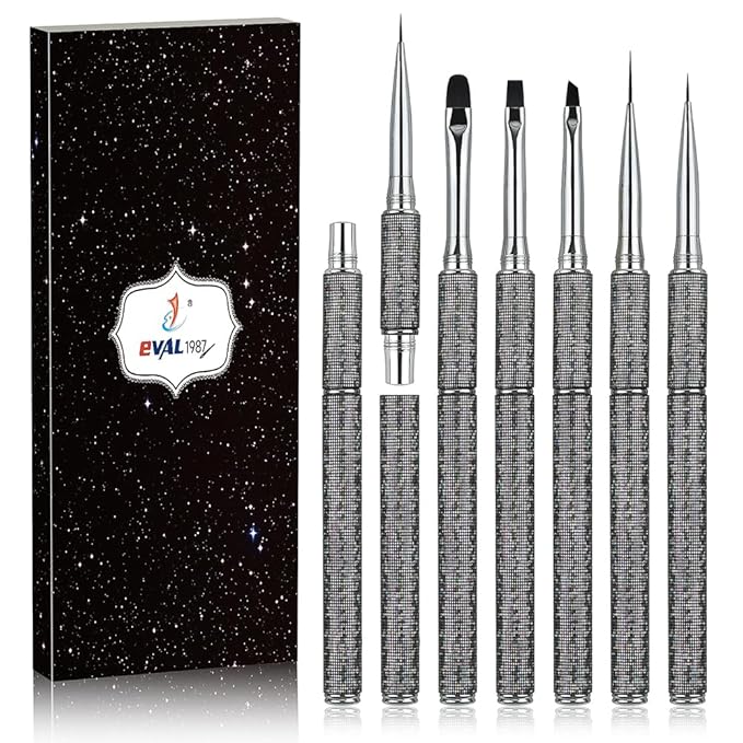 Nail Art Brushes Set Nail Art Design Pen Painting Tools with Nail Extension Gel Brush,Nail Polish Brush, Builder Nail Gel Brush, Nail Art Liner Brush for Salon Gift for Girls Women (Diamond)