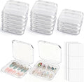 15 Pcs Press On Nail Packaging Box Press on Nail Storage Box for Press Ons with 90 Pcs Adhesive Double Sided Tape for Fake Nail Storage Case Nail Display Nail Salon Supplies (Transparent)