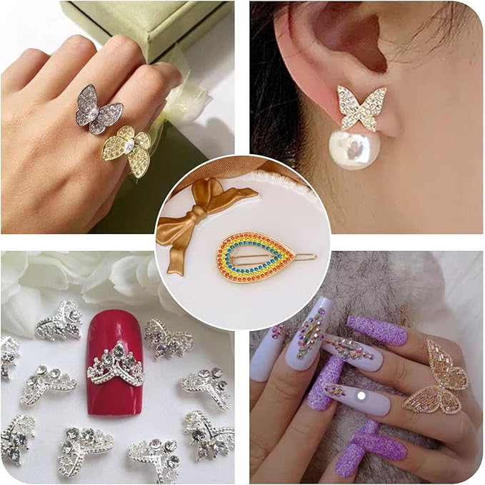 Craftdady 5500Pcs 2mm Faceted Glass Rhinestone 11 Colors Pointed Back Crystal Diamante Gems Birthstone Faceted Cabochons for Nail Arts Decoration Jewelry Making Wedding Bouquet