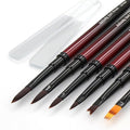MYR 6Pcs Metal Nail Art Brushes and 2Pcs Nano Nail Files, suitable for Drawing Fine Patterns, Complex 3D Shapes, Adhesive Shaping, Gradient Nail Art and other Personalized Nail Pattern Designs