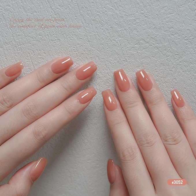 GAOY 16ml 6 Colors Sheer Nude Pink Gel Nail Polish Set, Jelly Translucent Pale Rose Dusty Apricot Light Cinnamon Gel Polish Kit, UV Light Cure for Nail Art DIY and Salon, Gentle Lady