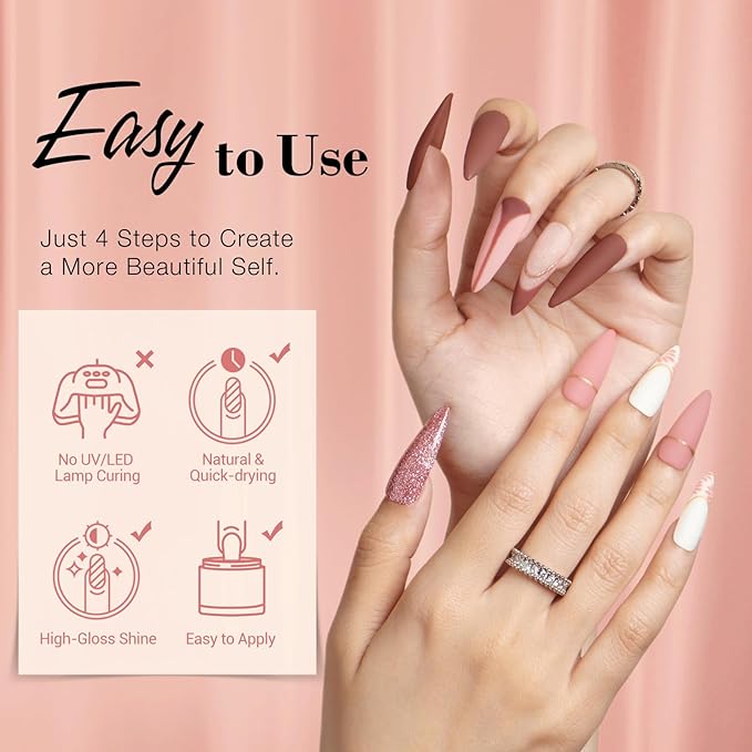 AZUREBEAUTY 31 Pcs Dip Powder Nail Kit 20 Colors Glitter Nude Brown Pink White Gray Dip Powder Liquid Set with Top/Base Coat Activator for French Nails Art Manicure DIY Salon Women Valentine's Gift