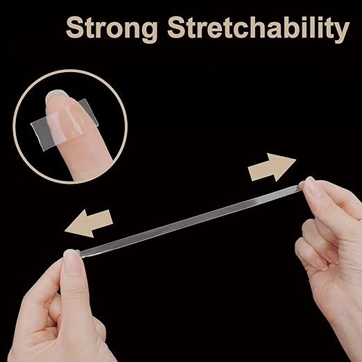 Qenk 12 Sheets Double Sided Tape for Nails, Nail Tape for Press on Nails, Double Sided Nail Tape for Nail Tips Art Display Salon Supplies (Style-2)