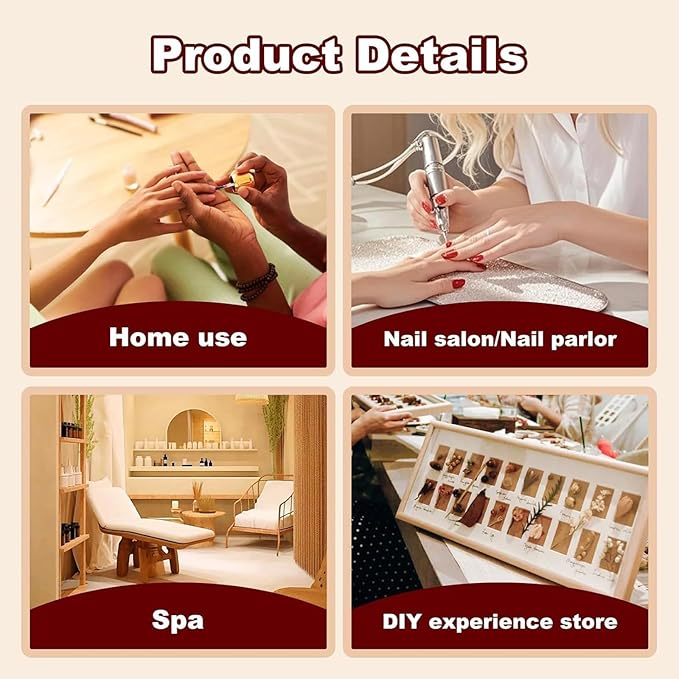 2-in-1 Nail Dust Collector & Electric Nail Drill File Kit, Nail Drill Manicure Machine with 30000 RPM Brushless Motor, ≤58dB Ultra Quiet, Adjustable Suction & Angle, Extension Hose White