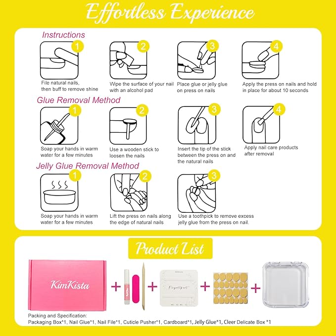 Handmade Acrylic Press On Nails Almond, 3D Press On Nails Medium, Yellow French Tip Nails 3D Flower Bee With Bubble For Women Gift, Reusable Stick On Fake Nails Kit With Nail Glue(Bee's Garden-L)